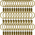 40 Pack Metal Curtain Rings with Clips, Drapery Clips Hooks, Decorative Curtain Rod Clips 1.5 in Interior Diameter, Antique Bronze...