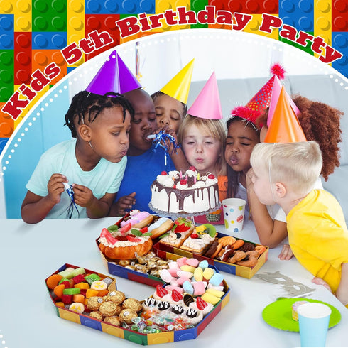 Mifoci 13.7" Building Block Party Cardboard Number for Charcuterie Bricks Birthday Party Fillable Paper Mache Chocolate Candy Decorative Gift Box ...