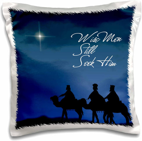 3dRose pc_30754_1 Wise Men Still Seek Him Magi Following The Christmas Star-Pillow Case, 16 by 16"...