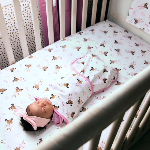 Baby Swaddle 100% Cotton, Ballerina Theme (Zhara) for Newborn - 3 Months...
