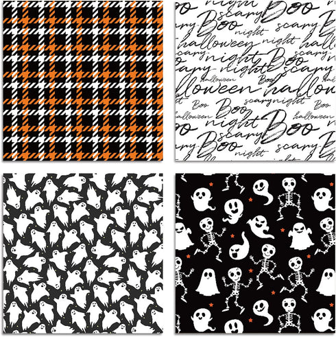 Scrapbook Paper Pad - 6"×6” - 24 Sheets Halloween Scrapbooking Supplies Kit - 160gsm Single-Sided Pattern Paper, Designer Planner Paper, Junk Jour...