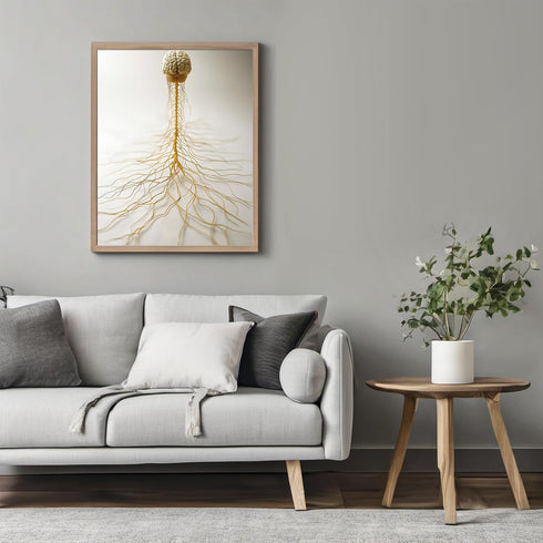 Posterizer 1 pcs-artistic illustration of the human nervous system 3-Teachers & Classrooms-Abstract & Modern Art-School and classroom art- unframe...