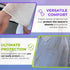 AMZ Disposable Lab Coats for Adults, Medium. White Polypropylene Knee Length Lab Coat Disposable. 30 GSM PPE Coat with 4 Snaps and Elastic Wrists....