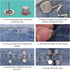 4pcs Pants Waist Tighteners, No Sewing Removable Jeans Button Tightener Waist Button Pin Required Jean Button Tightener Waist Button Tightener for...