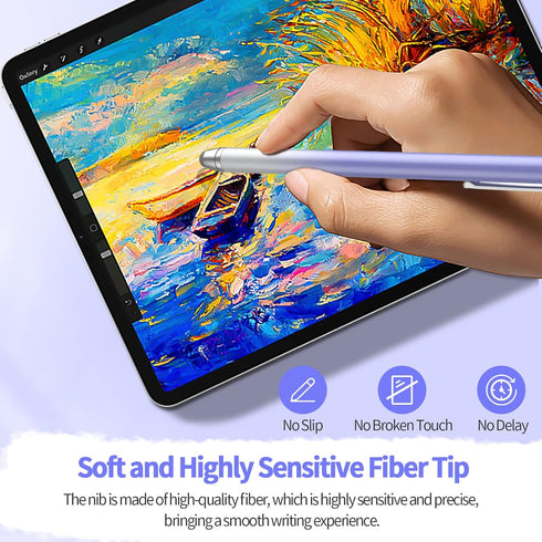 Stylus Pens for Touch Screens, High Precision 2-in-1 Disc Stylus Pen with Magnetic Adsorption, Compatible with iPad/iPhone/Tablets/Android and All...
