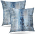 Blue and Grey Abstract Art Artwork Pillow Cover, Gallery Modern Decorative Throw Pillows Cushion Cover for Bedroom Sofa Living Room 18 x 18 Inch S...
