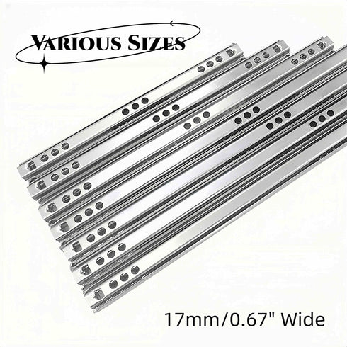 Unifizz Two Way Drawer Slides, 8.43"/214mm Length, 0.7"/17mm Wide, Ultra-Smooth Glide, Soft Close Drawer Rails Rrawer Guides for Kitchen, Dresser,...
