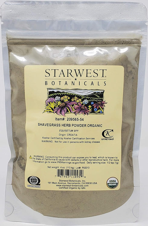 Starwest Botanicals Organic Shavegrass Herb Powder, 4 Ounces...