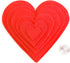 Playfully Ever After 1 to 6 inch Multi-Size Pack 24pc Felt Hearts (Red)...