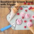 Ice Cream Scoop, Cookie Scoop Set, Incluede 1.2 OZ/ 2 OZ/ 4 OZ Scoop, Portion Control For Cookie Dough, Ice Cream, Cupcake, Muffin, Mashed Potatoe...