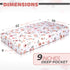 Pink Floral Girl Crib Sheet - 100% Finely Combed Cotton, Breathable, Super Soft Watercolor Rose Baby Girl Crib Sheets, 52' x 28' x 9' Fits Standar...