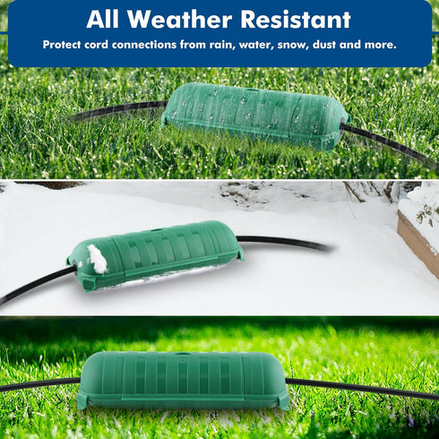 Restmo Extension Cord Safety Cover, IP44 Waterproof Connection Box, Weatherproof Electrical Enclosure Seal to Protect Outdoor Outlet, Plug, Holida...