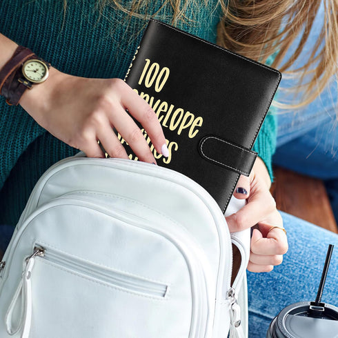 100 Envelopes Money Savings Challenges Book with Envelopes, 100 Day Challenge Money Saving Budget Binder for Cash Saving, Motivational Process to ...