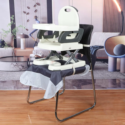 2 Pcs Extra Large High Chair Cover Chair Protector Gray Dining Chair Protector Replacement Booster Seat Cover for Baby Toddlers Infants Booster Hi...