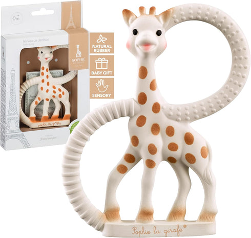 Sophie la girafe | Teething Ring | Made from Natural Rubber | Designed for Teething Babies | Awaken All 5 Senses | Easy to Clean...