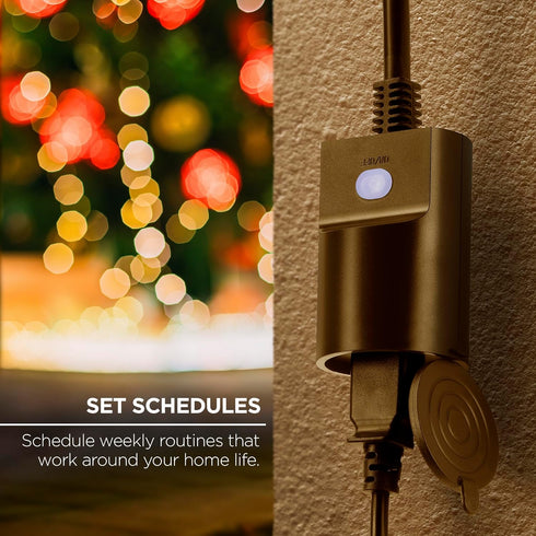 Merkury Outdoor Smart Plug - Smart Outlet, IP65 Weather-Resistant, Alexa Compatible, Remote Control, No Hub Needed - Ideal for Lights and Devices,...