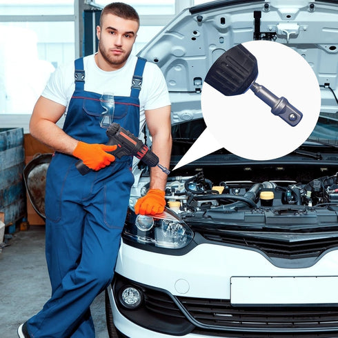 OIIKI 12 Pack 3/8 inch(10mm) Square Socket Adapter Bit Set, Impact Driver Power Bits for Automotive DIY-1/4 Hex Shank...