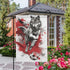Wolf Playing Soccer Garden Flag Silver And Black House Yard Flag Seasonal Holiday Outside Holiday Decoration Home Decor Double Sided Flag 12x18inc...
