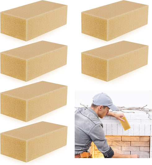6 Pcs Soot Eraser Sponge for Cleaning, Reusable Dry Cleaning Sponge Fireplace Soot Remover PET Hair, Dust, Dirt and Soot Remover Sponge for Painte...
