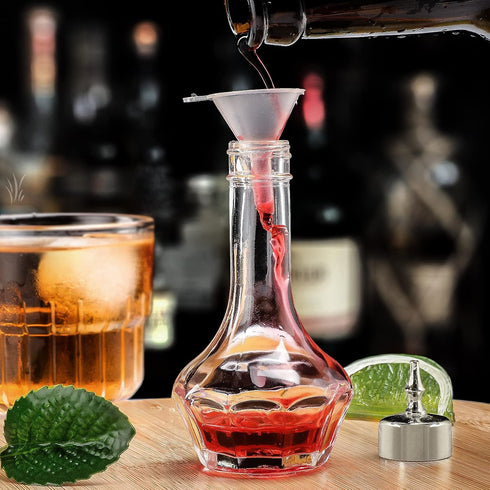 SuproBarware Bitter Bottle – Glass Bitter Bottle with Dash Top, 1.7oz/50ml, Great for Bartender, Home Bar – KJP01 (Silver)...