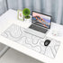 White Mouse Pad Extended Gaming Mouse Pad for Desk 31.5 x 11.8 Inch Black and White Mousepad Topographic Mouse Pad with Anti-Slip Rubber Base for ...