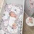 Lambs & Ivy Signature Botanical Baby Watercolor Floral Cotton Crib Sheet - Gray...
