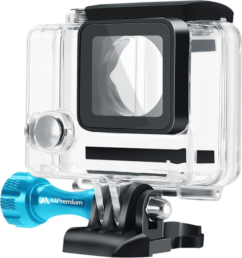 MiPremium Waterproof Housing Case for GoPro Hero 4 & 3+ Underwater Protective Diving Shell Cage Mount Accessories with Aluminium Screw & Quick Rel...