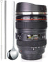 Camera Lens Coffee Mugs,Stainless Steel Camera Lens Cups,Unique Gift Idea for Photographers,Novelty Coffee Mugs for Home Supplies,Men,Women,Christ...