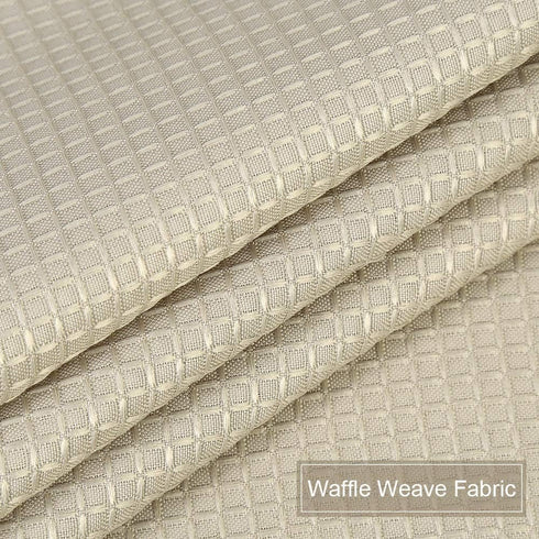 Tier Curtains,Waffle Woven Textured Short Curtains for Bathroom Waterproof Window Covering for Kitchen - 30" x 36", Plaza Taupe, Set of 2...