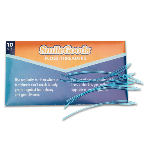 SmileGoods Dental Floss Threaders, 5 Pack of Pocket Sized Envelope of 10 Threaders, 50 Total...