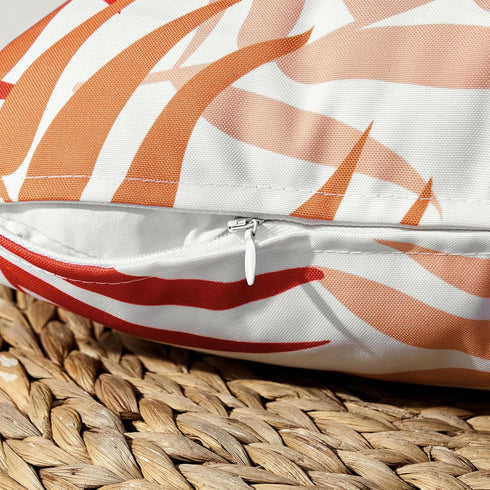 MIULEE Pack of 2 Decorative Outdoor Waterproof Throw Pillow Covers Patio Pillow Cases Natural Leaves Pattern Spring Square Cushion Shams Shell for...