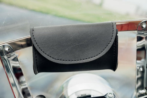 Dowco Willie & Max 58611-00 Synthetic Leather Motorcycle Windshield Bag/Handlebar Pouch: Black, Universal Fit...