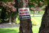 TRUSTY No Trespassing Sign for Private Property Unimproved Land Homes Fences Gates Trees 12" W x 9" H Weatherproof Tear Resistant Outdoor Vinyl (2...