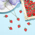 DanLingJewelry 100 pcs Gold Plated Strawberry Charms Enamel Charms Pendants for Jewelry Making or DIY Crafts...