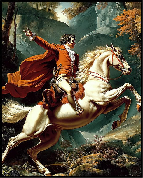 Posterizer 1 pcs-Napoleon Bonaparte inspired art-riding to battle 2-Men's Art Collection-Famous Figures Art Collection-Gift for Men, Man, Husband,...