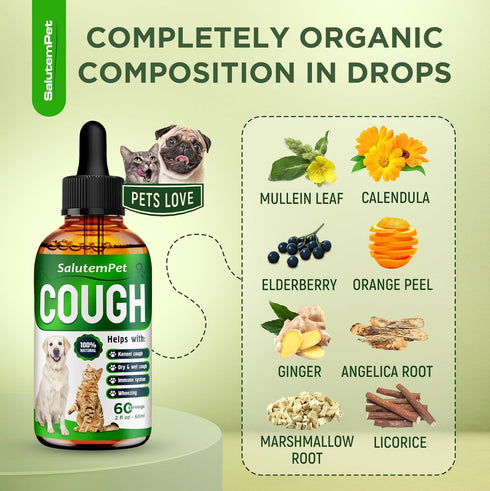 Dog Cough | Cat Cough | Kennel Cough | Dog Cough Relief | Cough Supplements Dog | Allergy Relief | Cat Allergy Relief | 2 Oz...