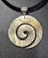 Hand Carved Maori Mother of Pearl Shell Koru Peace Pendant 16 to 27 inches Adjustable Cord necklace Handmade Jewelry CA239-N...