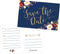 Hadley Designs 25 Navy Floral Save The Date Cards For Wedding, Engagement, Anniversary, Baby Shower, Birthday Party, Flower Save The Dates Postcar...