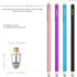 DIMPLES EXCEL Stylus Replacement Thin Fiber Tips for 7.5" Stylus Pen - 8 Pack (Replacement Tips-8 Pack)......