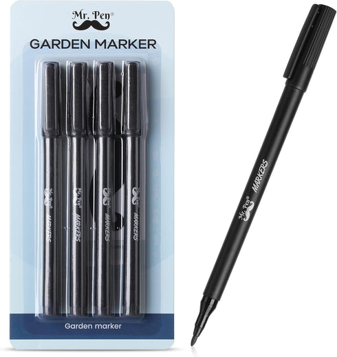 Mr. Pen- Garden Markers, Black, 4 Pack, Plant Markers, Garden Markers for Plants Outdoor Waterproof, Plant Markers for Seedlings, Waterproof Perma...