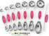 Spring Chef Pink Stainless Steel Magnetic Measuring Spoons Set of 8 with Leveler, Dual Sided Teaspoon & Tablespoon Measuring Set for Dry and Liqui...