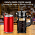 French Press Coffee Maker 304 Stainless Steel Coffee Press,with 4 Filters System, Heat Resistant Thickness Borosilicate French Press Glass, BPA-Fr...