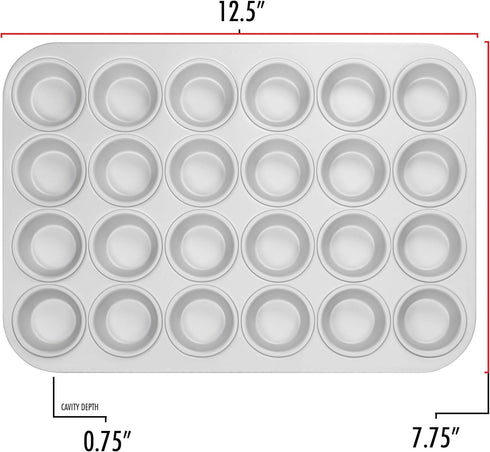 Fat Daddio's Anodized Aluminum Mini Muffin Pan, 11.2 x 15.8 Inch...