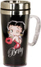 Spoontiques - Insulated Travel Mug - Betty Boop Kiss Coffee Cup - Coffee Lovers Gift - Funny Coffee Mug - 14 oz - Black, 1 Count (Pack of 1)...