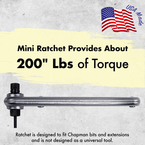 Chapman MFG CM-13 Mini Ratchet, 1/4" Drive, USA Made Stainless Steel Ratchet with 20 Tooth Gear & 18 Degree Working Arc...