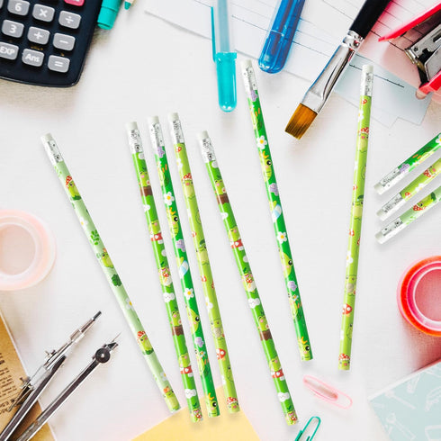 60Pcs Frog Pencils with Eraser - Summer Frog #2 HB Pencils, Back to School Classroom Student Rewards, Back to School Office Supplies, Party Goodie...