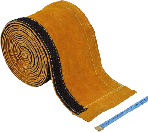 TIG Welding Torch Cable Cover/Sleeves inchzx Flame-Resistant Cowhide Leather Kevlar Stitched,MIG/Plasma Cable Sleeves Tig Cover,137 Inch (Yellow)...