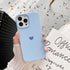 Jmltech Compatible with iPhone 13 Pro Max Case Silicone Women Girls Blue Heart Design Slim with Soft Anti-Scratch Microfiber Lining Protective Pho...