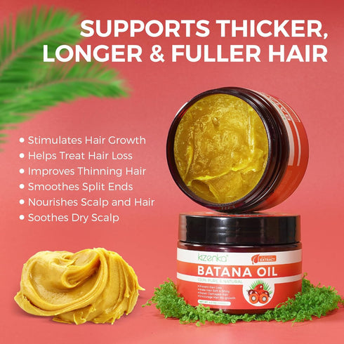 Raw Batana Oil for Hair Growth,100% Pure Natural Batana Oil from Honduras, Eliminate Hair Split Ends, Promotes Hair thickness for All Hair Types 4...