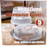5 Piece Ventilated Microwave Covers Adjustable Steam Vents Assorted Sizes BPA Free Mixed Sizes For Large & Small Food Plates Bowls...